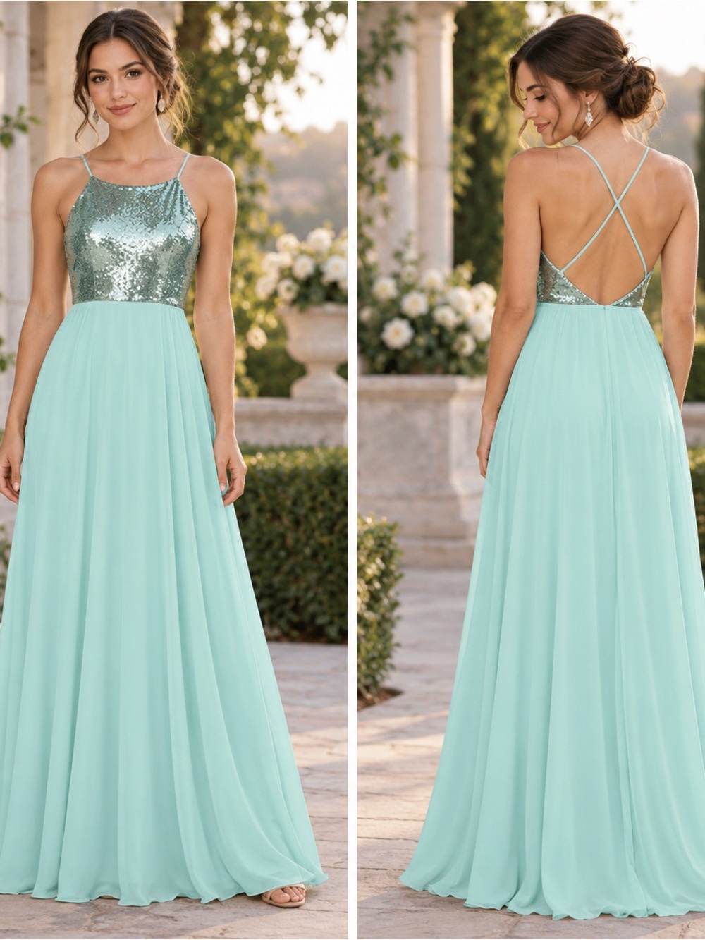Lulus Endlessly Enchanted Mint Sequin Prom Maxi Dress Est XS